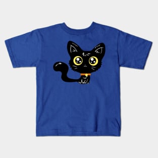 Adorable Black Cat Kids T-Shirt